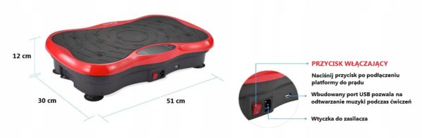 PLATFORMA WIBRUJACA WIBRACYJNA VIBROMAX SLIM FIT