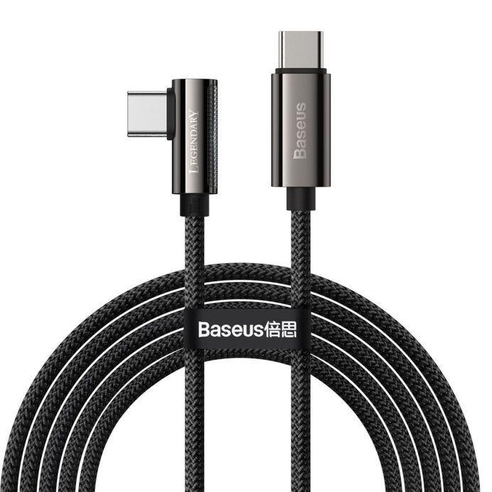 Kabel BAEUS USB-C do USB-C kątowy 480Mbps 100W 2m