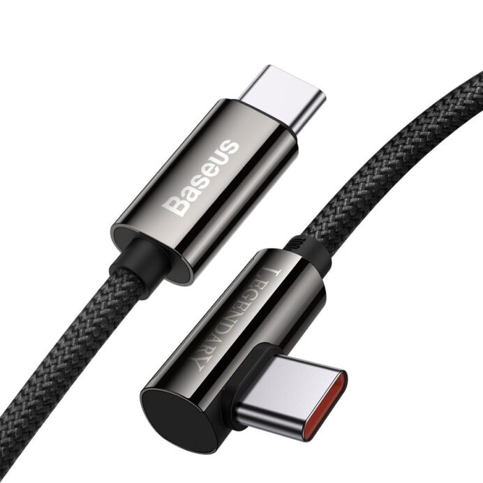 Kabel BAEUS USB-C do USB-C kątowy 480Mbps 100W 2m