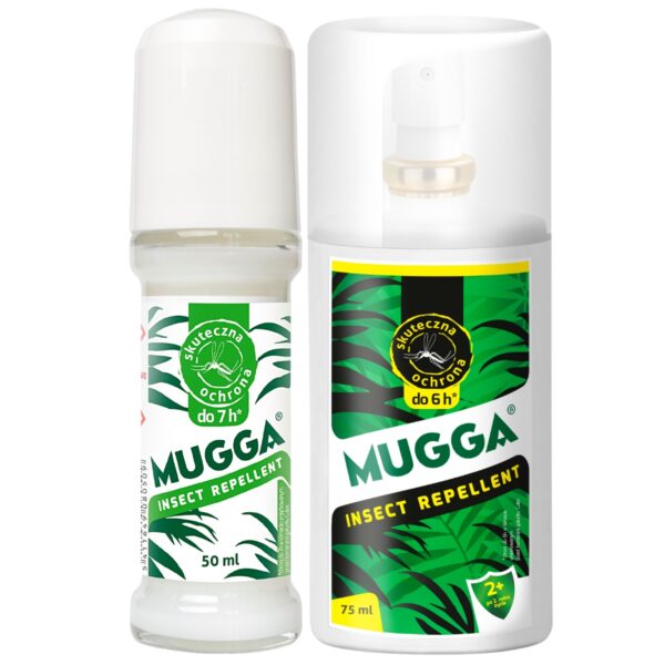 NA KOMARY MUGGA DEET ZESTAW SPRAY + ROLL-ON